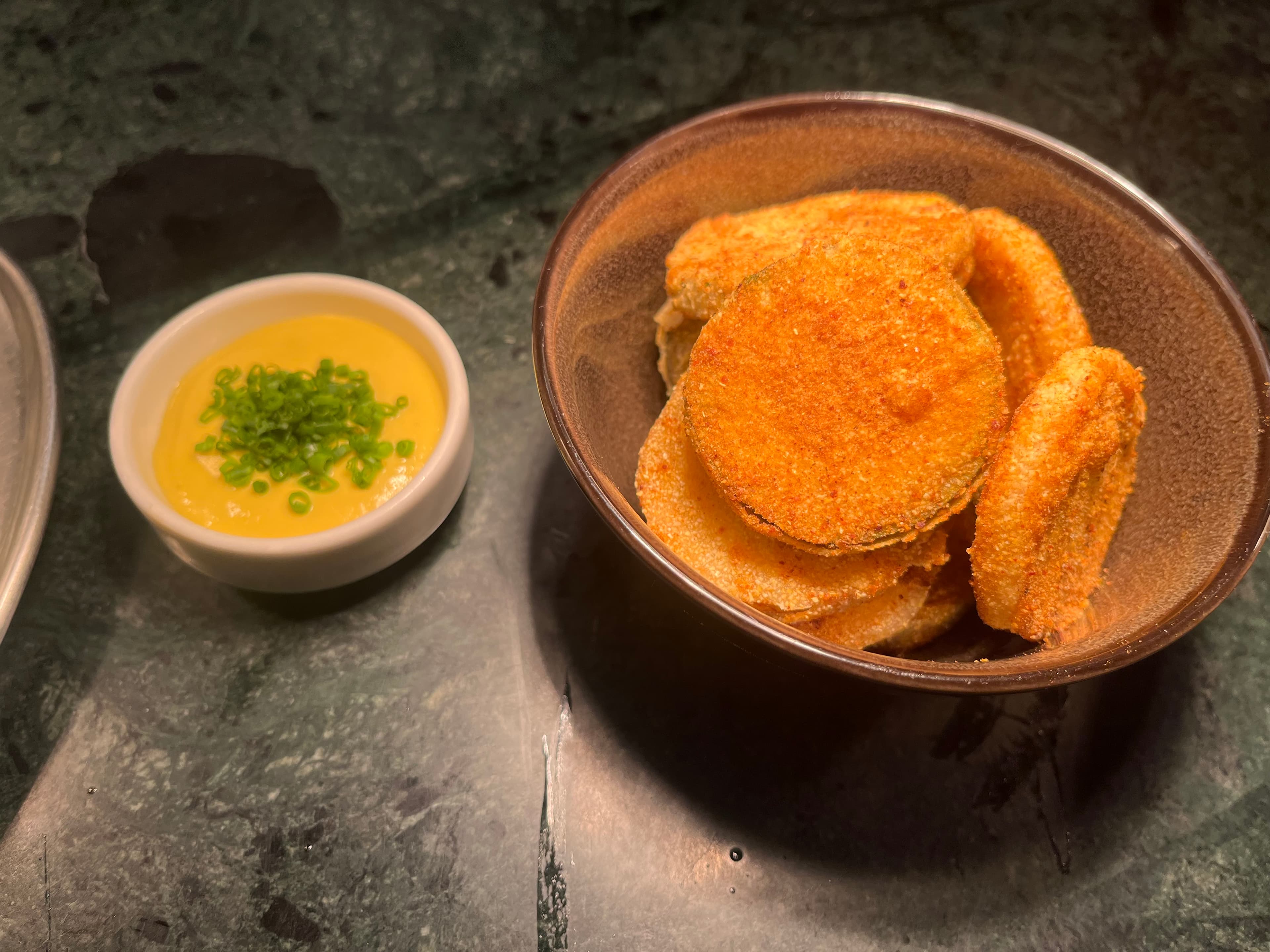 Zucchini Fritters, Salsa Huancaína